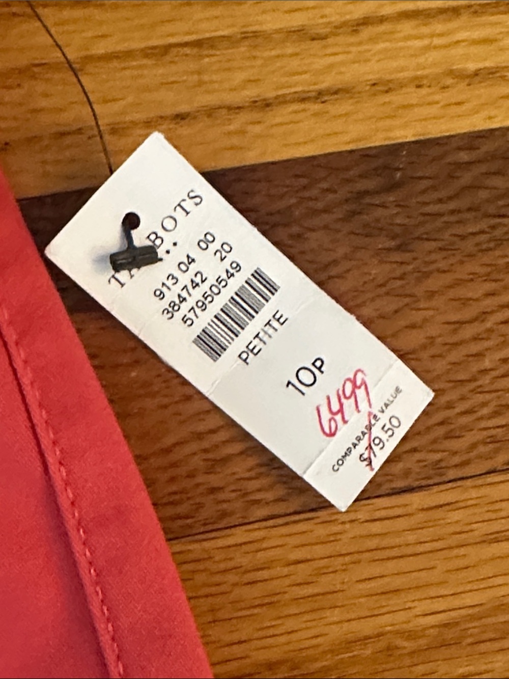 NWT Talbots Coral Wide Crop Pants Sz 10P - Picture 7 of 8